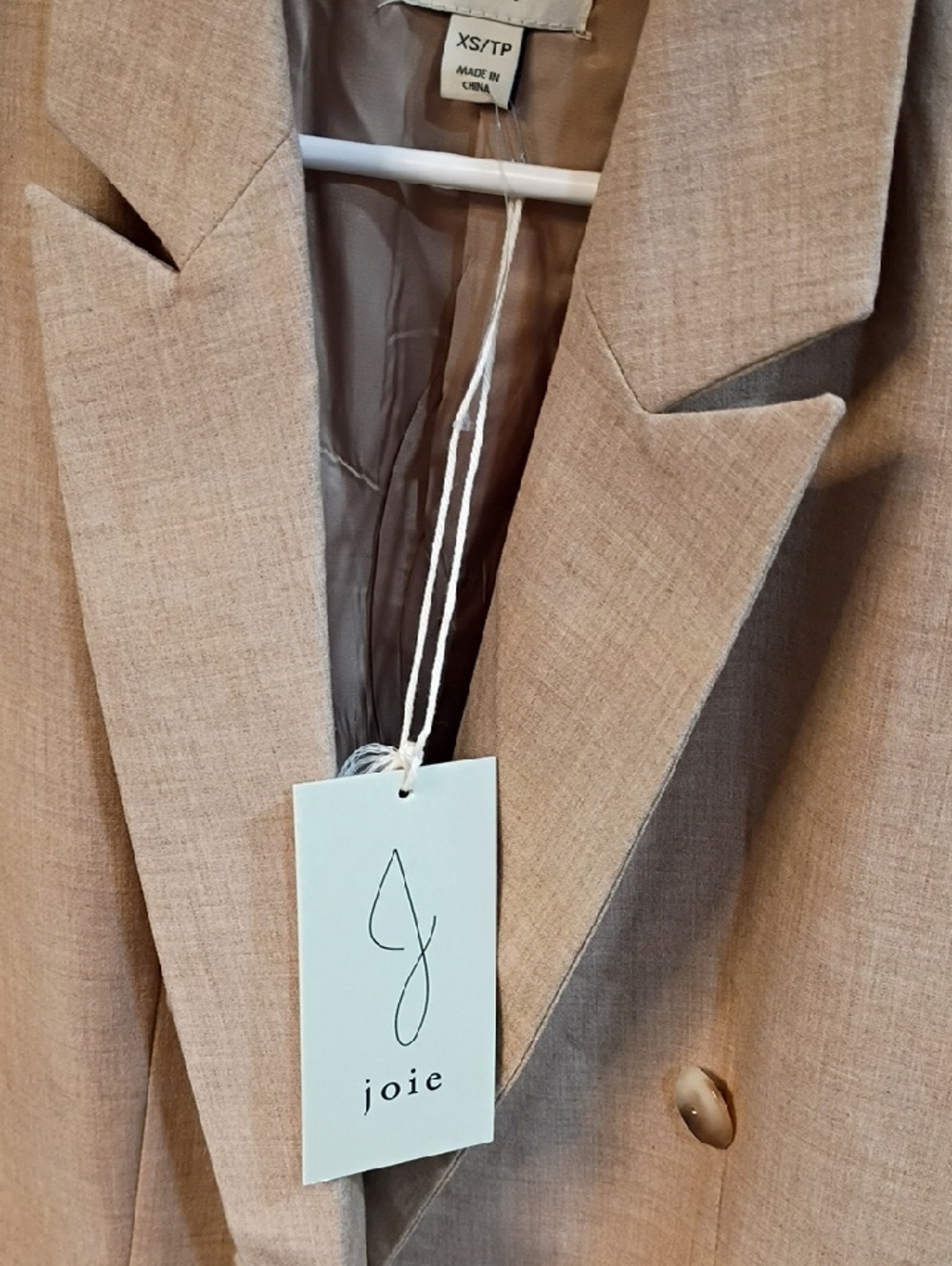 NWT Joie Soft Beige Lined Vest - Picture 4 of 8